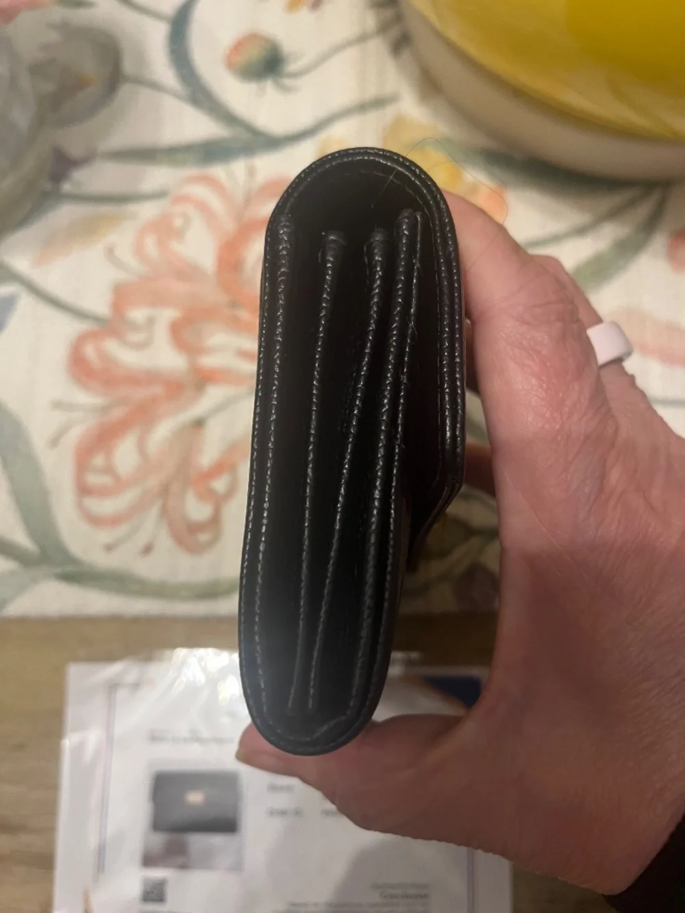 Chanel Boy Line Black Caviar Wallet